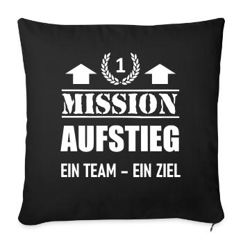 Mission advancement sports team - Sofa pillowcase 17,3'' x 17,3'' (45 x 45 cm) - black - Front