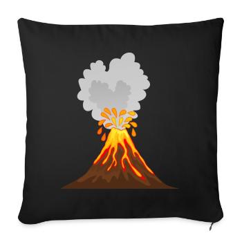 Volcano, lava, ash, magma, geologist, vulcano - Sofa pillowcase 17,3'' x 17,3'' (45 x 45 cm) - black - Front