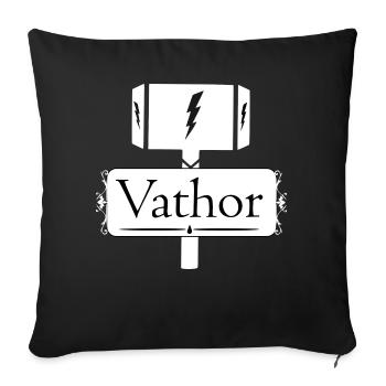 Vathor - Sofakissenbezug 45 x 45 cm - Schwarz - Vorne