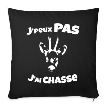 OBV – V.2 J’peux pas j’ai chasse #1 - Housse de coussin décorative 45 x 45 cm - noir - Devant