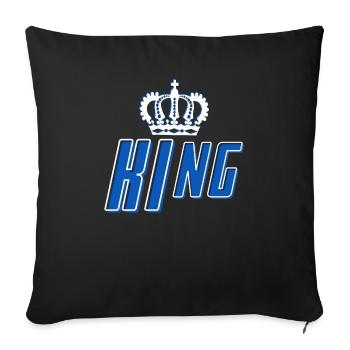 King king of love - Sofa pillowcase 17,3'' x 17,3'' (45 x 45 cm) - black - Front