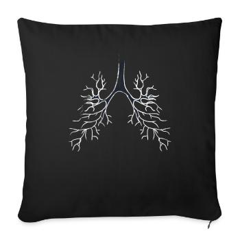 Bronchi lungs - Sofa pillowcase 17,3'' x 17,3'' (45 x 45 cm) - black - Front