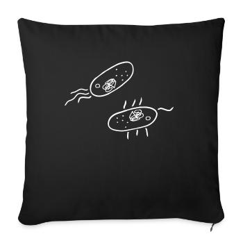 Bactéries Science - Housse de coussin décorative 45 x 45 cm - noir - Devant