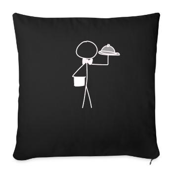 serve waiters - Sofa pillowcase 17,3'' x 17,3'' (45 x 45 cm) - black - Front