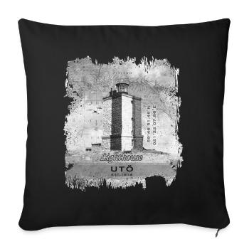 UTÖ LIGHTHOUSE CLOTHING AND GIFT IDEAS - 160 Products - Sofa pillowcase 17,3'' x 17,3'' (45 x 45 cm) - black - Front