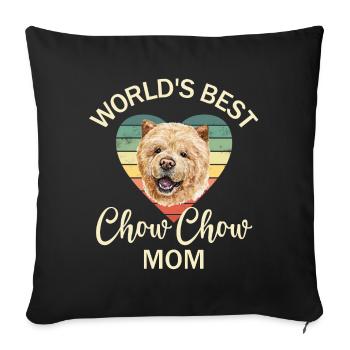 Hund Chow Chow - Sofakissenbezug 45 x 45 cm - Schwarz - Vorne