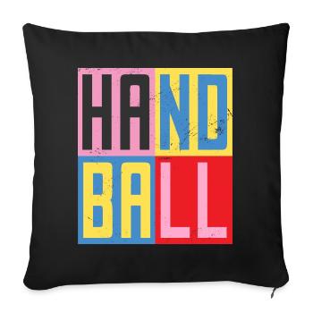 Design Handball - Housse de coussin décorative 45 x 45 cm - noir - Devant