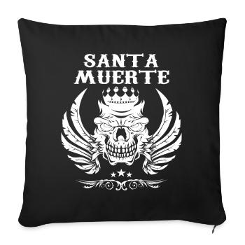 Santa Muerte - Housse de coussin décorative 45 x 45 cm - noir - Devant