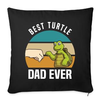 | des amoureux des tortues Animaux Animaux Cadeaux - Housse de coussin décorative 45 x 45 cm - noir - Devant