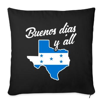 Honduranisch-texanisches Design für Einwanderer - Sofakissenbezug 45 x 45 cm - Schwarz - Vorne