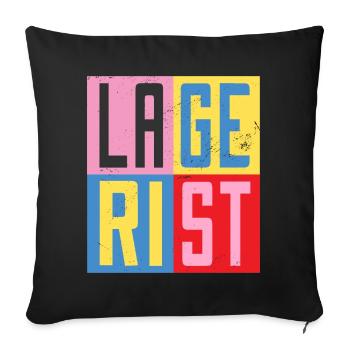 Conception d’entrepôt - Housse de coussin décorative 45 x 45 cm - noir - Devant