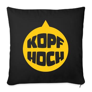 Head Up (Dirty Neck Edition) - Sofa pillowcase 17,3'' x 17,3'' (45 x 45 cm) - black - Front