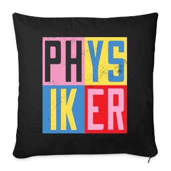 Physiker Design - Sofakissenbezug 45 x 45 cm - Schwarz - Vorne