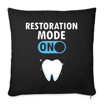 Dental laboratory and dental technology for dental clinics - Sofa pillowcase 17,3'' x 17,3'' (45 x 45 cm) - black - Front