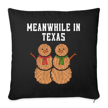 Weihnachten Winter Texas Design für stolze Texaner - Sofakissenbezug 45 x 45 cm - Schwarz - Vorne