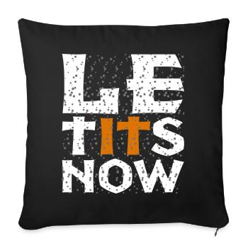 Joyeux Noël 2023 - Que la neige dise - Housse de coussin décorative 45 x 45 cm - noir - Devant
