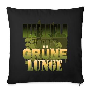 Rainforest our green lung Nature - Climate protection - Sofa pillowcase 17,3'' x 17,3'' (45 x 45 cm) - black - Front