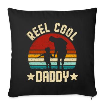 Reel Papa Bond Sonnenuntergang - Sofakissenbezug 45 x 45 cm - Schwarz - Vorne