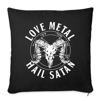 Satanisme 666 Satanisme Sataniste Sataniste Satan Dons - Housse de coussin décorative 45 x 45 cm - noir - Devant