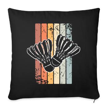 Badminton - Sofakissenbezug 45 x 45 cm - Schwarz - Vorne