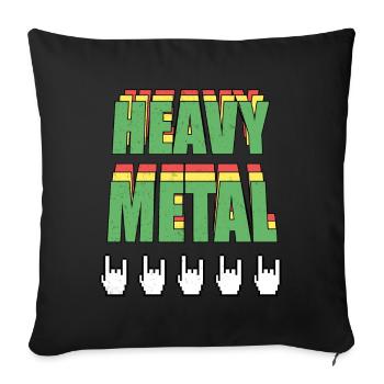 Heavy Metal Rétro - Housse de coussin décorative 45 x 45 cm - noir - Devant