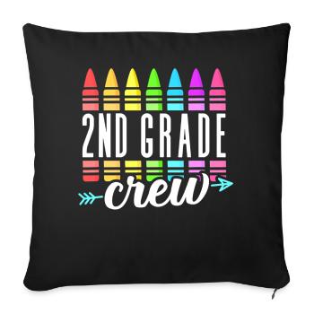 2Nd Grade Squad Teacher Team Second Grade Rocks K - Sofa pillowcase 17,3'' x 17,3'' (45 x 45 cm) - black - Front
