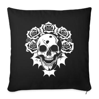 Horror Skull Skull Art Skull Gothic Heavy Metal - Sofa pillowcase 17,3'' x 17,3'' (45 x 45 cm) - black - Front