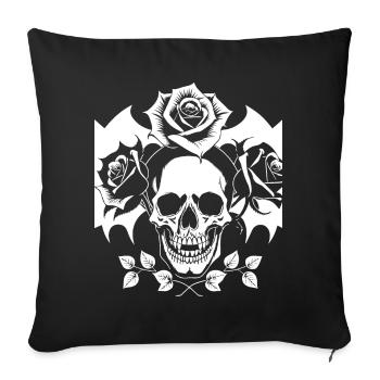 Horror Skull Skull Art Skull Gothic Heavy Metal - Sofa pillowcase 17,3'' x 17,3'' (45 x 45 cm) - black - Front