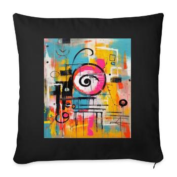 STREET ART IMAGINATION - Housse de coussin décorative 45 x 45 cm - noir - Devant