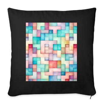 MOSAïQUE STREET ART - Housse de coussin décorative 45 x 45 cm - noir - Devant