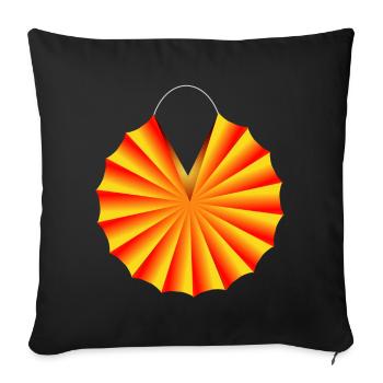 glowing lantern as a great party symbol - Sofa pillowcase 17,3'' x 17,3'' (45 x 45 cm) - black - Front