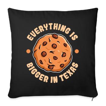 Cookie dans le design texan pour les fiers Texans - Housse de coussin décorative 45 x 45 cm - noir - Devant