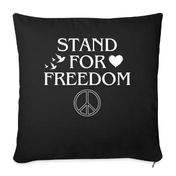 Stand for Freedom - Sofakissenbezug 45 x 45 cm - Schwarz - Vorne