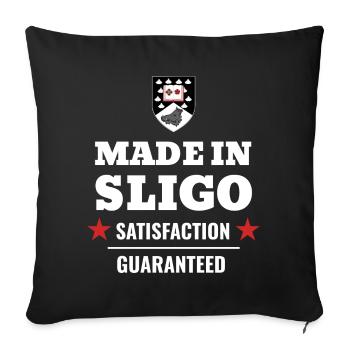Made in Sligo Satisfaction Guaranteed Ireland - Sofa pillowcase 17,3'' x 17,3'' (45 x 45 cm) - black - Front