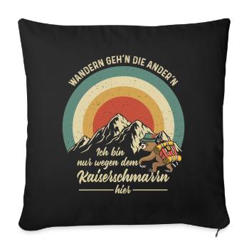 Wandern - Sofakissenbezug 45 x 45 cm - Schwarz - Vorne