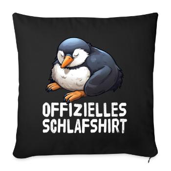Chemise de nuit officielle Penguin - Housse de coussin décorative 45 x 45 cm - noir - Devant