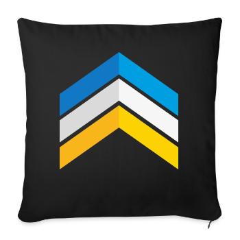 Down Syndrome Three Chromosome Arrows Awareness - Sofa pillowcase 17,3'' x 17,3'' (45 x 45 cm) - black - Front