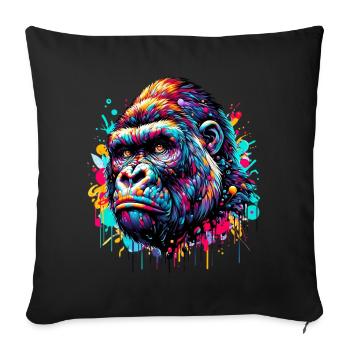 Gorilla - Sofa pillowcase 17,3'' x 17,3'' (45 x 45 cm) - black - Front