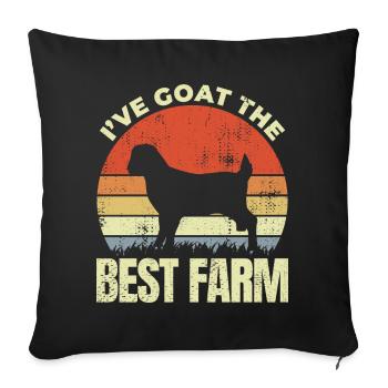 Farmer's Saying - Sofa pillowcase 17,3'' x 17,3'' (45 x 45 cm) - black - Front