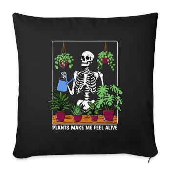 Feel Alive - Sofa pillowcase 17,3'' x 17,3'' (45 x 45 cm) - black - Front