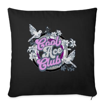 Cooles Ace Club Asexuell Distressed Vintage Logo - Sofakissenbezug 45 x 45 cm - Schwarz - Vorne