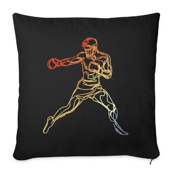 Amateur Boxer Vintage Style - Sofa pillowcase 17,3'' x 17,3'' (45 x 45 cm) - black - Front