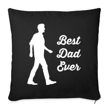 Père - Housse de coussin décorative 45 x 45 cm - noir - Devant