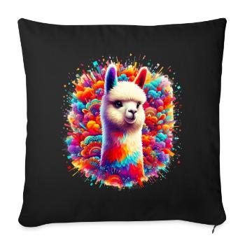 Alpaca - Sofa pillowcase 17,3'' x 17,3'' (45 x 45 cm) - black - Front