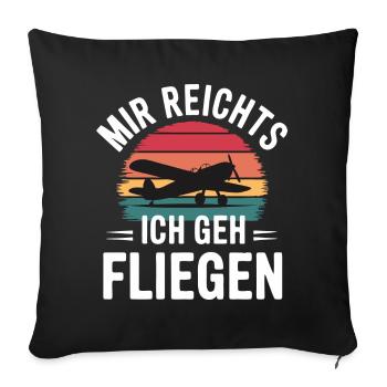 Pilot Pilots Airplane Flying Aviation - Sofa pillowcase 17,3'' x 17,3'' (45 x 45 cm) - black - Front