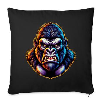 Gorilla - Sofa pillowcase 17,3'' x 17,3'' (45 x 45 cm) - black - Front