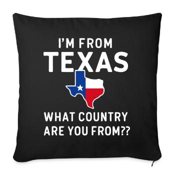 Texas State Texans Texas - Sofa pillowcase 17,3'' x 17,3'' (45 x 45 cm) - black - Front