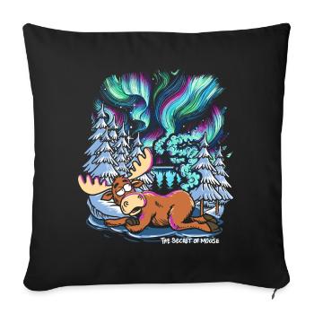 Aurores boréales - Orignal - Aurores boréales - Housse de coussin décorative 45 x 45 cm - noir - Devant