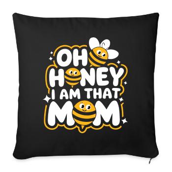 abeille abeille apicultrice abeille abeille - Housse de coussin décorative 45 x 45 cm - noir - Devant
