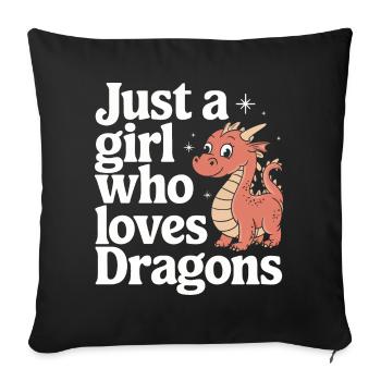 Dragon Mystique Dragon Fantasy - Housse de coussin décorative 45 x 45 cm - noir - Devant